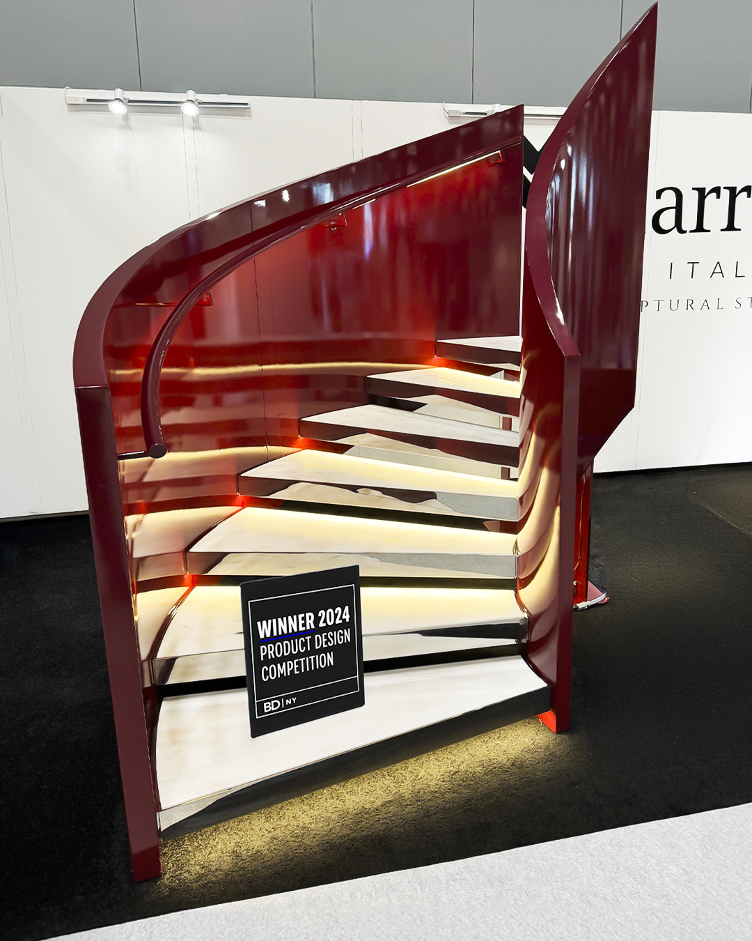 Winner bdny glossy ral helix staircase marretti