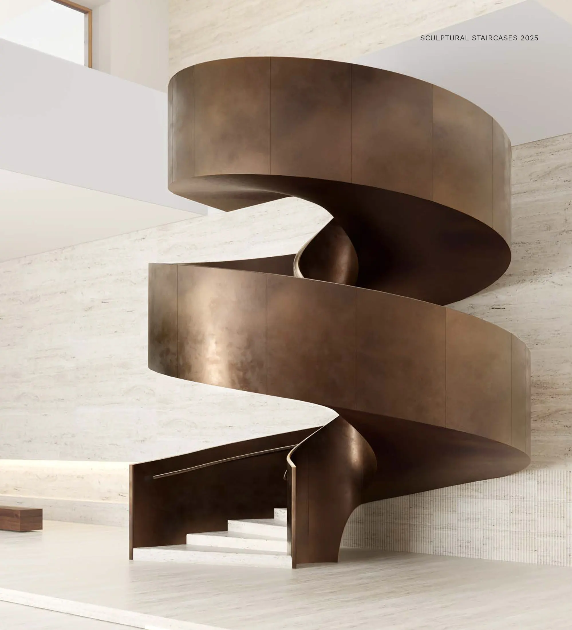 sculptural staircases bronze helix