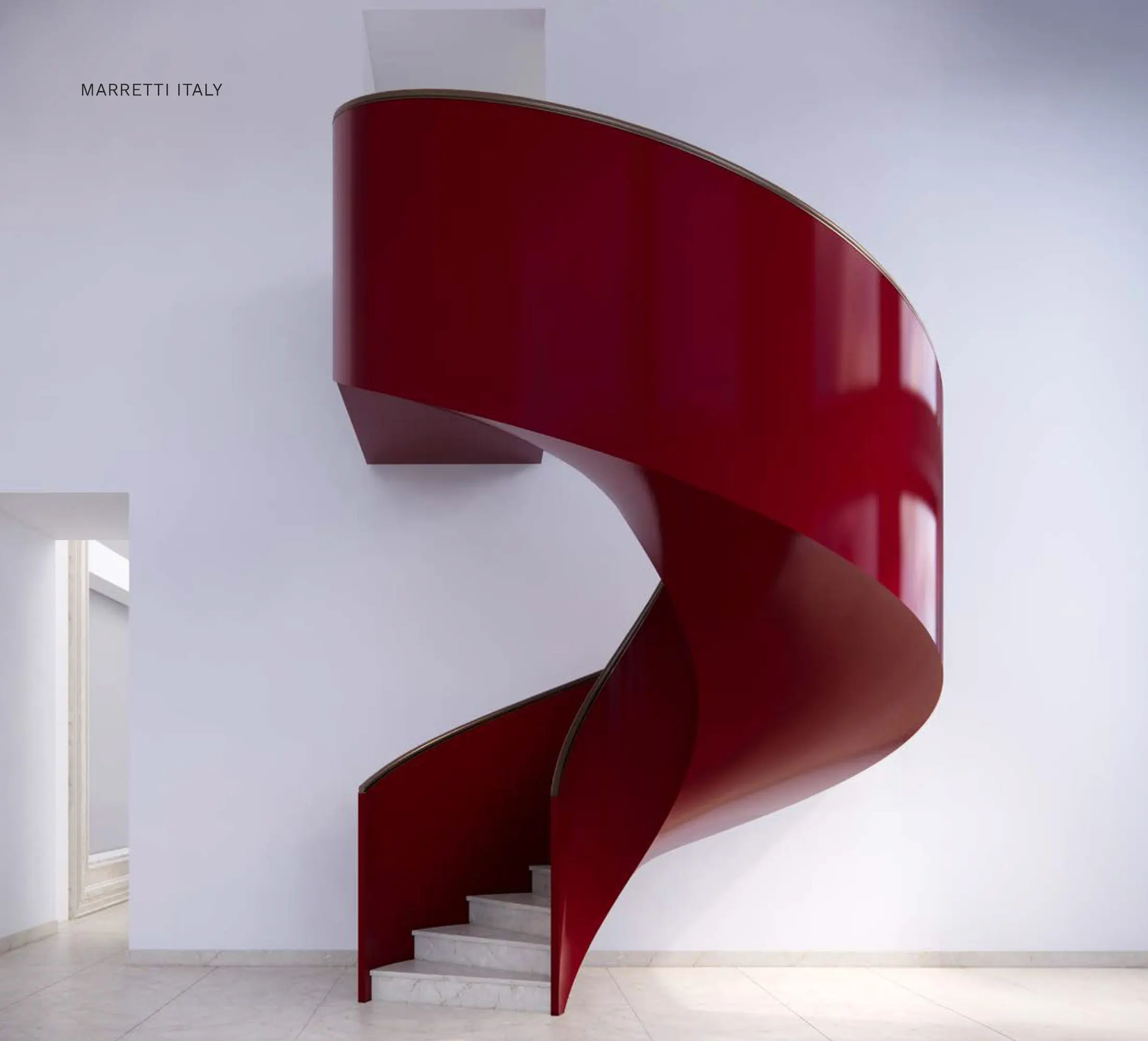 sculptural staircases glossy ral helix